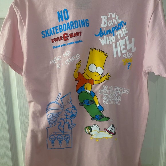 The Simpsons Pink Graphic Tee with Cartoon Sz M - Picture 2 of 5